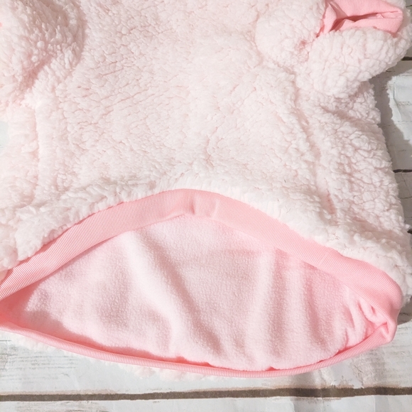 New Jessica Simpson Pink Sherba Fleece Dog Hoodie with Teddy Bear Ears - Picture 6 of 11